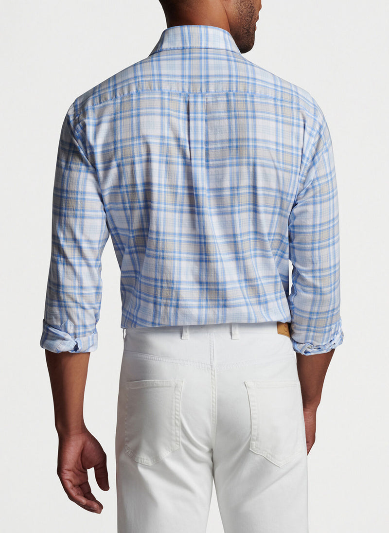Peter Millar Pawley Summer Soft Cotton Sport Shirt White