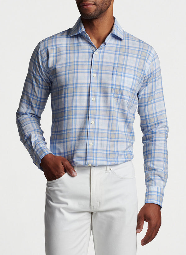 Peter Millar Pawley Summer Soft Cotton Sport Shirt White