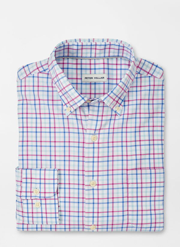 Peter Millar Norland Cotton-Stretch Sport Shirt Maritime