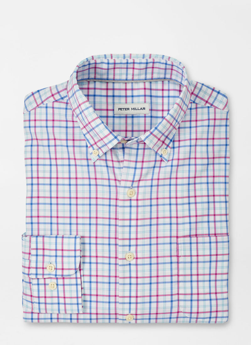 Peter Millar Norland Cotton-Stretch Sport Shirt Maritime