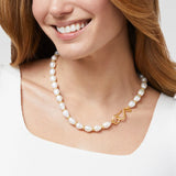 Julie Vos Marbella Necklace Gold Freshwater Pearl