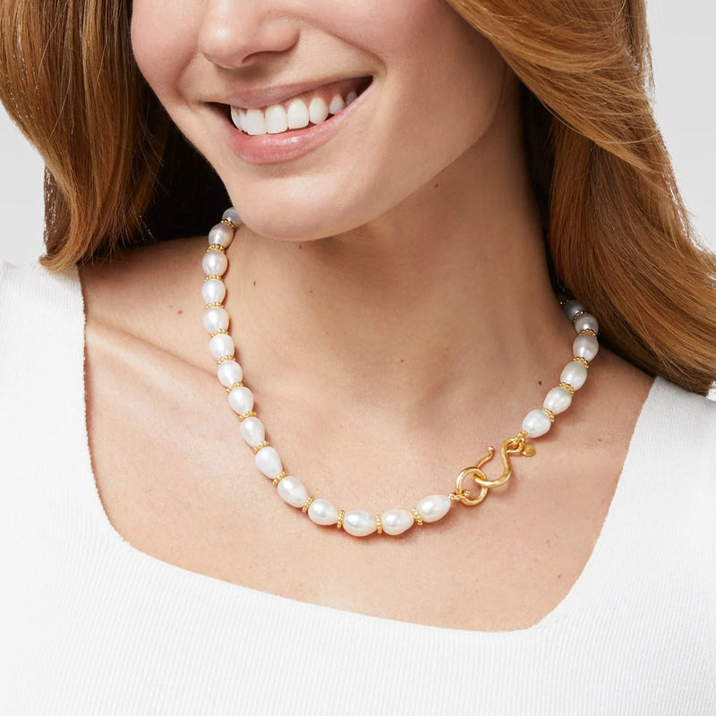 Julie Vos Marbella Necklace Gold Freshwater Pearl