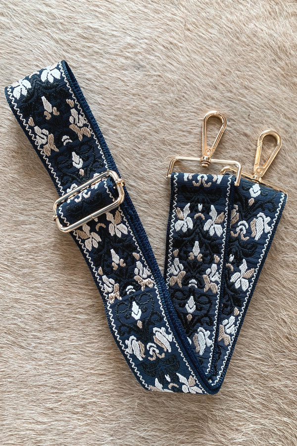 Ah-Dorned Bag Strap-Embroidered Prints