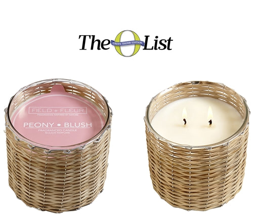 Field + Fleur Peony Blush Handwoven Candle 12oz