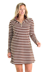 Duffield Lane Sawyer Dress Chocolate/Cream Stripe