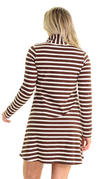 Duffield Lane Sawyer Dress Chocolate/Cream Stripe