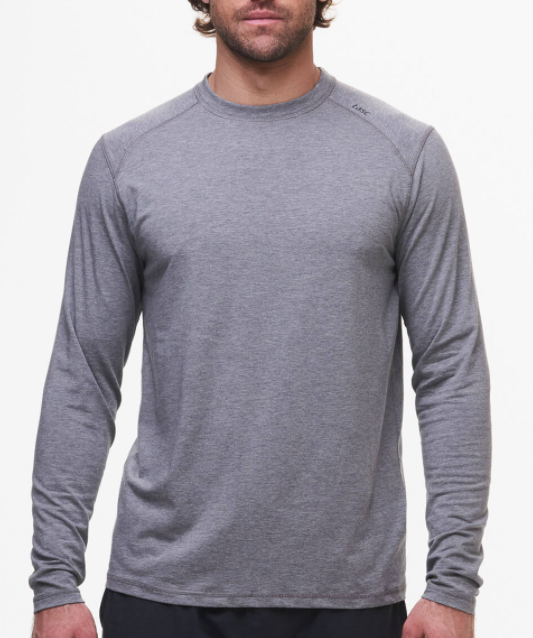 Tasc Performance Carrollton Long Sleeve Fitness T-Shirt Heather Gray