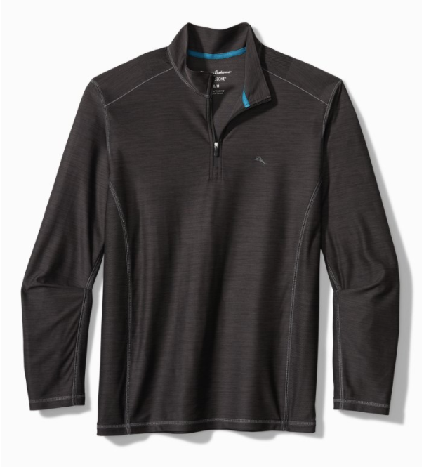 Tommy Bahama Palm Coast IslandZone Half-Zip Jet Black