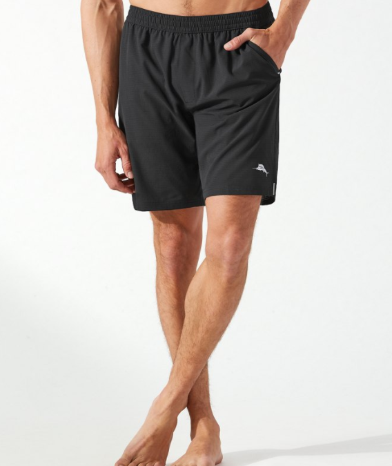 Tommy Bahama Monterey Coast 9-Inch Hybrid Shorts Black