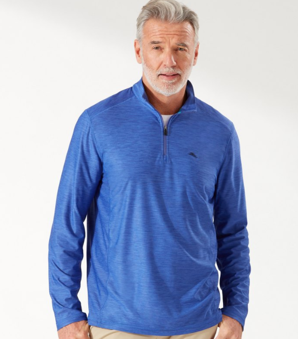 Tommy Bahama Palm Coast IslandZone Half-Zip Sapphire Night