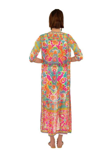 Gretchen Scott Kimono Jacket Long - Watteau Turquoise