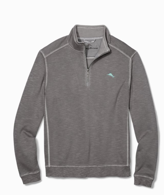 Tommy Bahama Big & Tall Tobago Bay Half-Zip Sweatshirt Cave