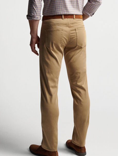 Peter Millar Crown Ultimate Sateen Five-Pocket Pant Khaki