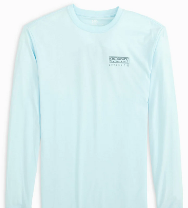 Southern Tide Men's Bait Shop Long Sleeve T-Shirt Iced Aqua