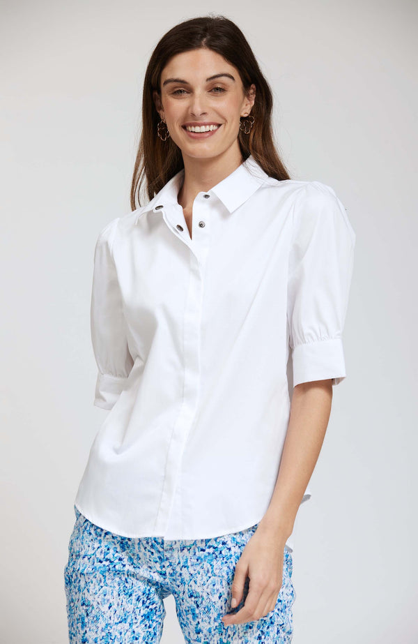 Tyler Boe Alice Sateen Shirt White