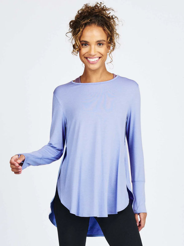 tasc Jenny Long Sleeve Top Periwinkle