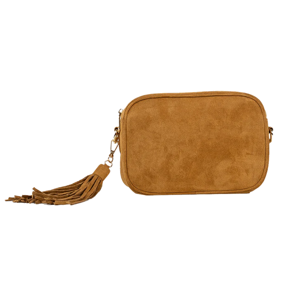 Ahdorned Vegan Suede Tassel Bag - Tobacco