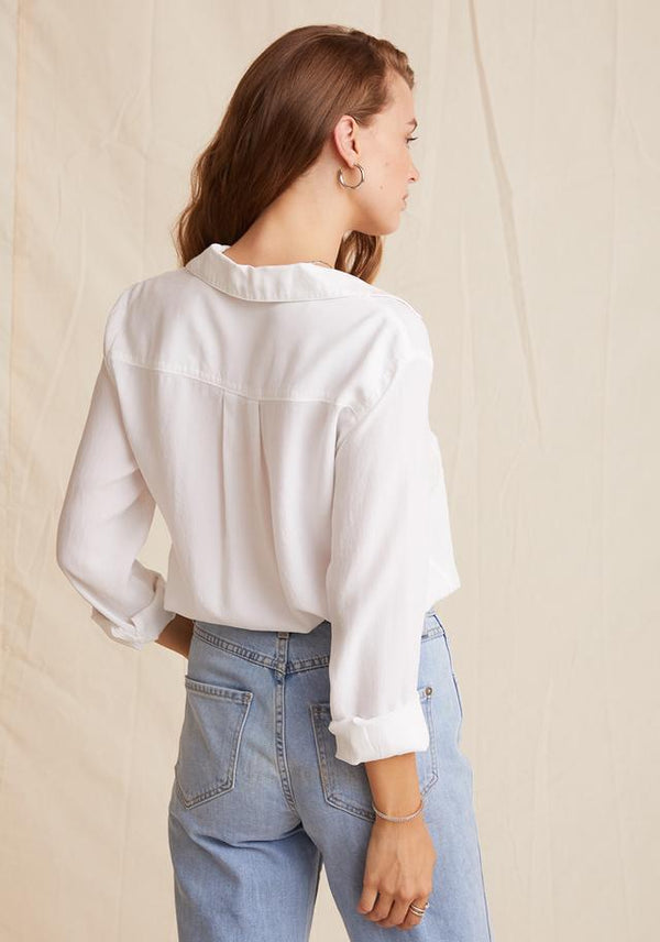 Bella Dahl Two Pocket Classic Button Down White