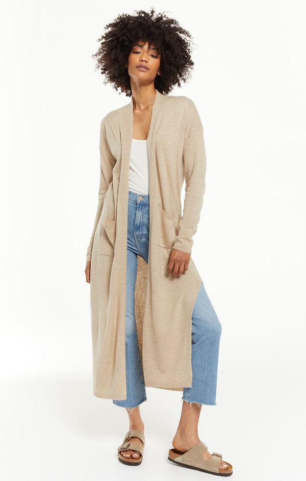 Z Supply Devlyn Long Cardigan Oatmeal