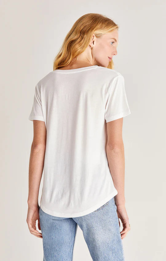 Z Supply Kasey Modal V-Neck Tee White