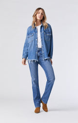 Mavi Fiona Relaxed Denim Shirt Sky Organic Blue