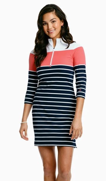 Southern Tide Adie Performance Knit Dress Coral