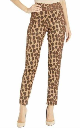 Krazy Larry Pull on Suede Pant Animal Print