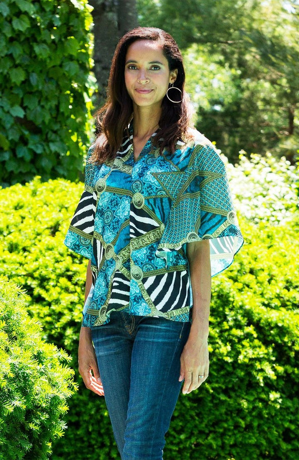 Tyler Boe Athena Printed Blouse Multi