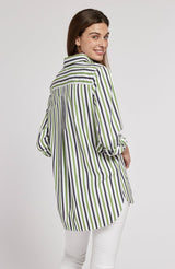 Tyler Boe Awning Striped Workshirt White/American Navy