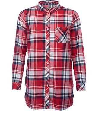 Barbour Bressey Shirt Grey/Chilli Red