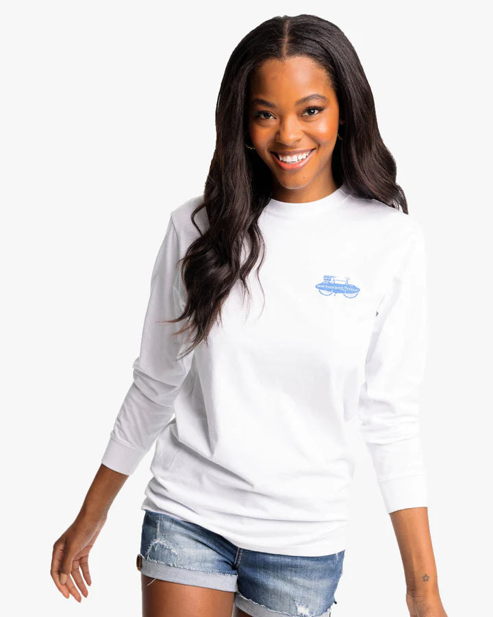 Southern Tide Beach Bound Long Sleeve T-Shirt Classic White