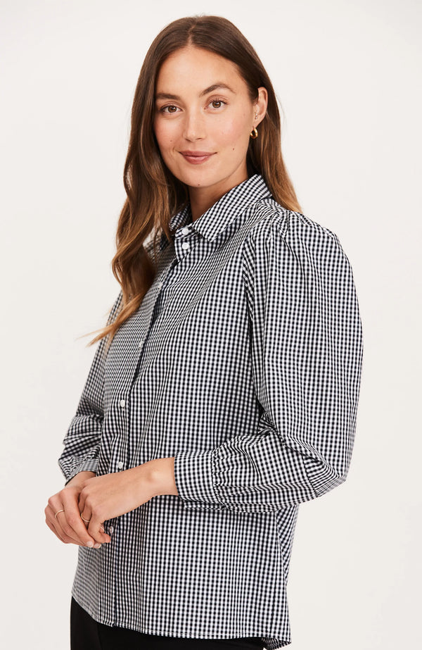 Tyler Boe Bekah Small Check Shirt Black