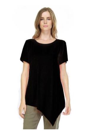 JOH Kendall Crew Neck Short Sleeve Top Black