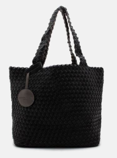Ilse Jacobsen Reversible Tote Bag Black/Gun Metal