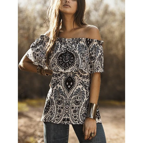 ASTARS Layer Cake Off The Shoulder Tunic