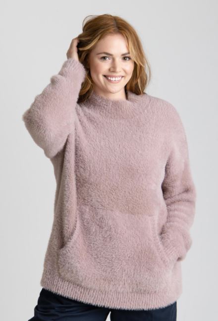 Mersea Chalet Mockneck Sweater Dusty Pink