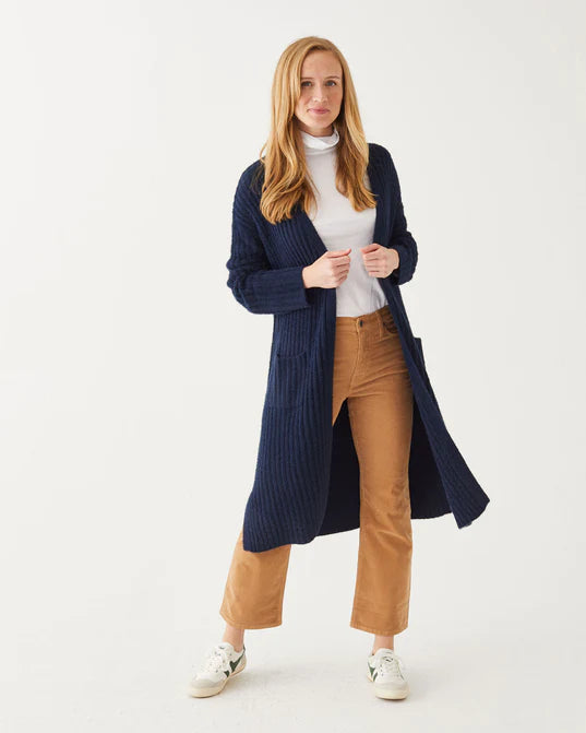 Mersea Chalet Ribbed Duster Oxford Blue