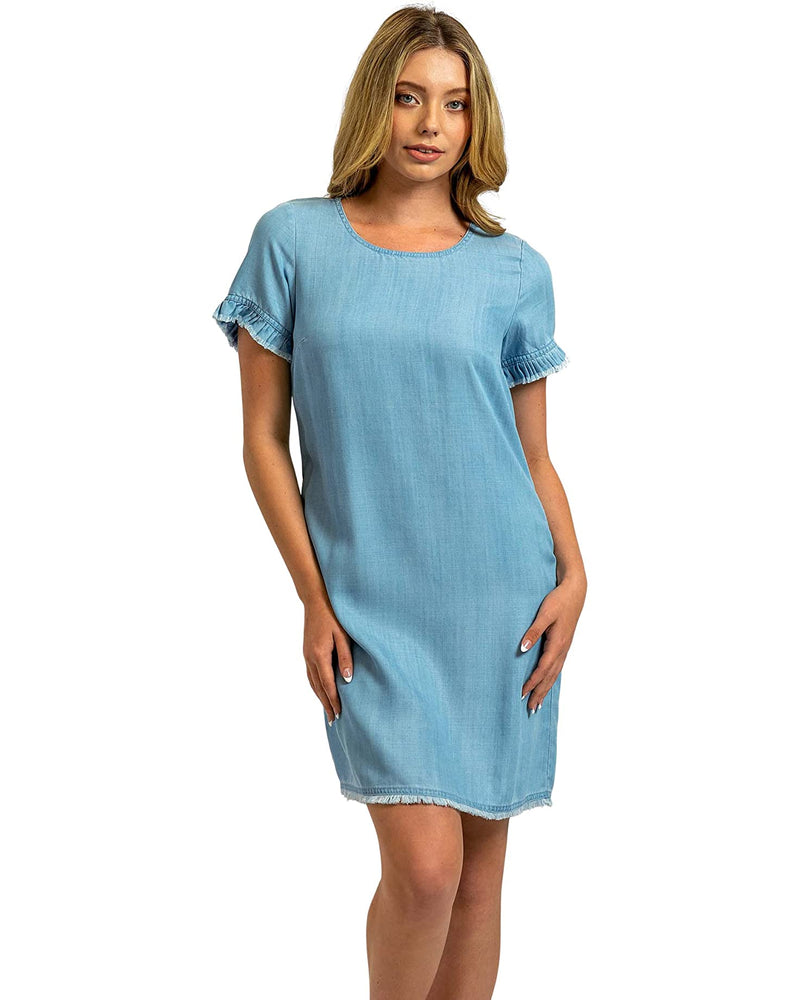 Tommy Bahama Women's Chambray Flutter Shift Dress, Small Tommy Bahama Women's Chambray Flutter Shift Dress, Small