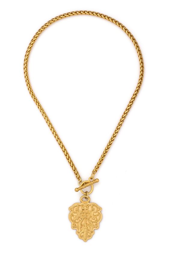 French Kande Cheval Chain with Filigrane Pendant