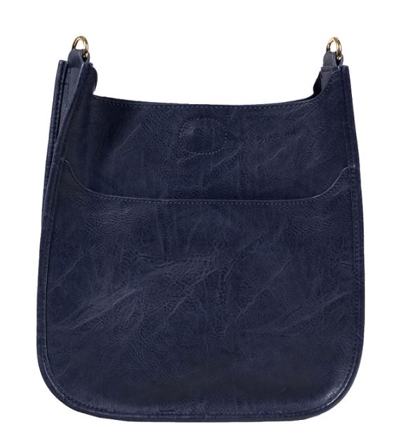 Ahdorned Classic Vegan Leather Messenger - Black