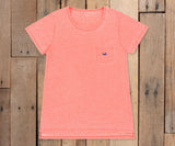 Southern Marsh Seawash Tropical Crewneck Tee Coral
