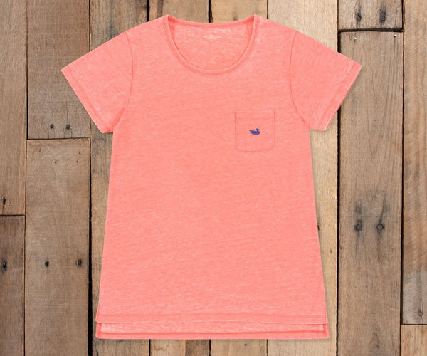 Southern Marsh Seawash Tropical Crewneck Tee Coral