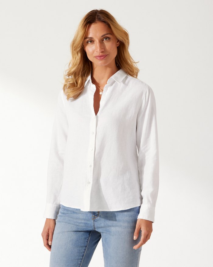 Tommy Bahama Long-Sleeve Coastalina Shirt White
