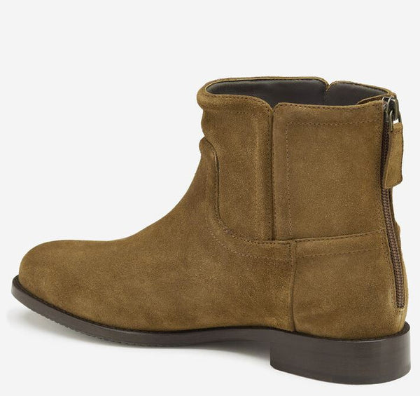 Johnston & Murphy Darby Back-Zip Bootie Whiskey Suede