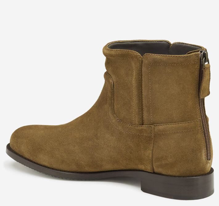 Johnston & Murphy Darby Back-Zip Bootie Whiskey Suede