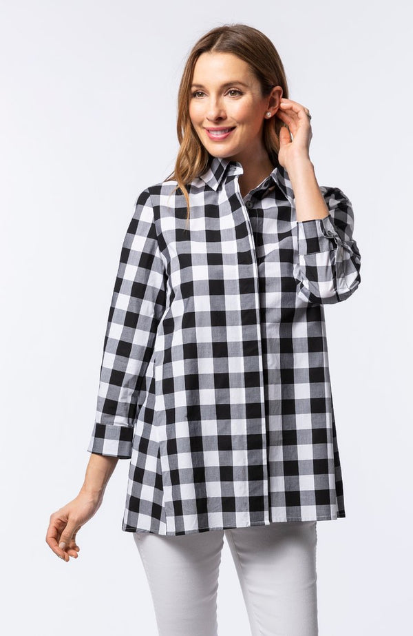 Tyler Boe Dina Gingham Shirt Black