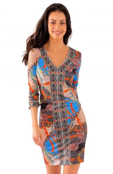 Gretchen Scott Bordertown Dress Ditto Print Black