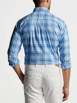 Peter Millar Walker Cotton-Stretch Sport Shirt Cottage Blue