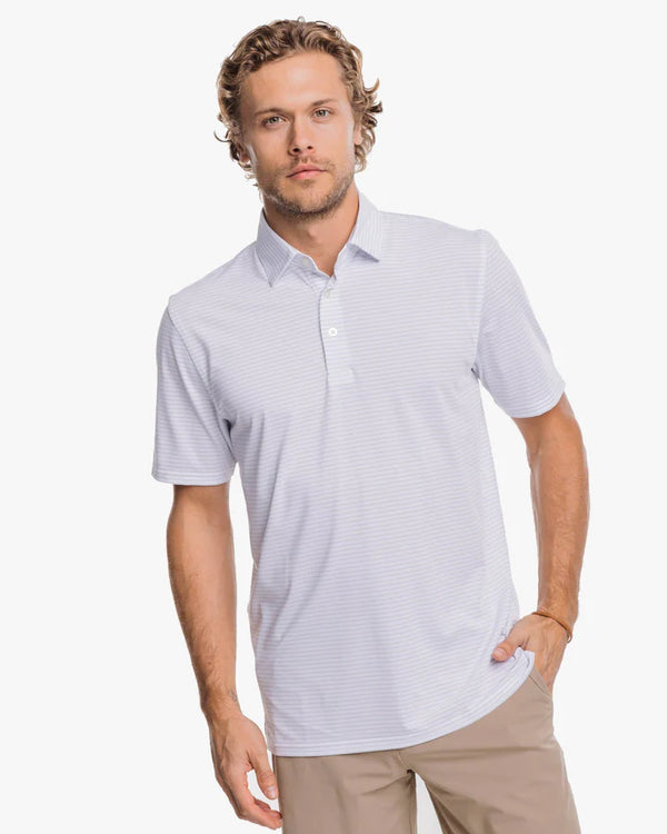 Southern Tide Driver Mayfair Performance Polo Shirt in Classic White