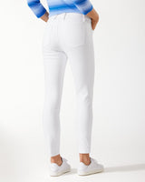 Tommy Bahama Ella Twill High-Rise Ankle Jeans White